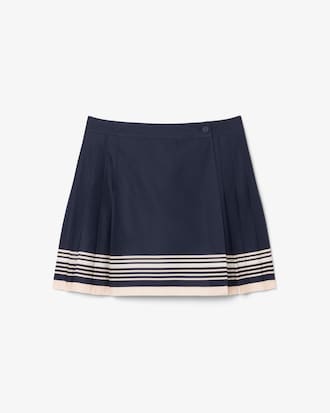 Short Pleated Wrap Skirt
