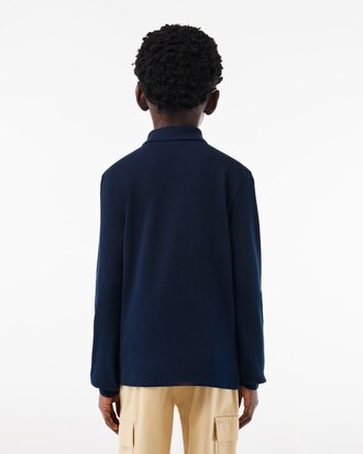 Long Sleeve Petit Piqué Polo Shirt