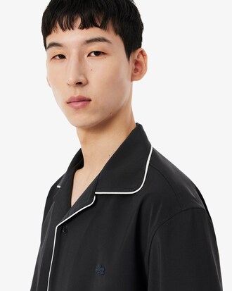 Relaxed Fit Short Sleeved Wool Shirt