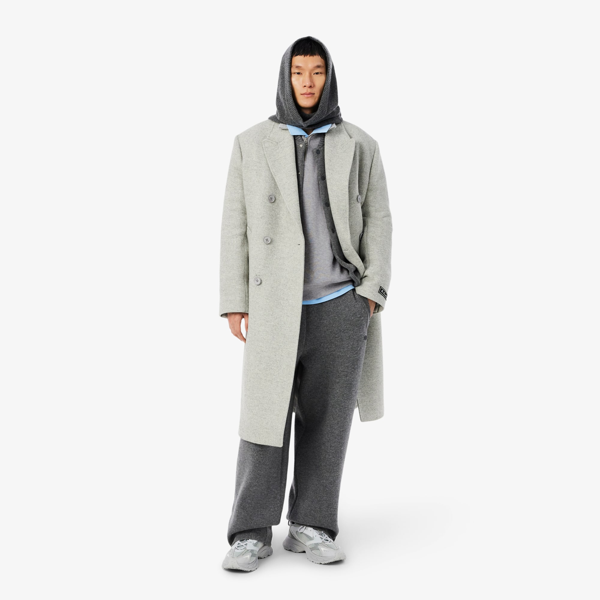 メンズウェア #ACTIVE MOCK NECKN SWEAT - GRAY Zip-Up High Neck Interlock Sweatshirt - Men's Sweatshirts