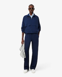 Oversized Linen Blend Track Jacket