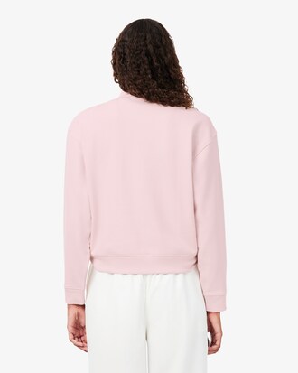 High Neck Zipped Fleece Badge Sweatshirt