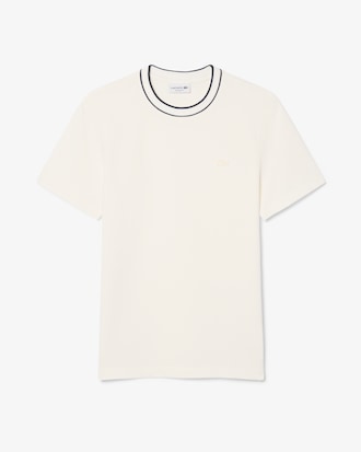 Stretch Piqu&eacute; Stripe Collar T-shirt