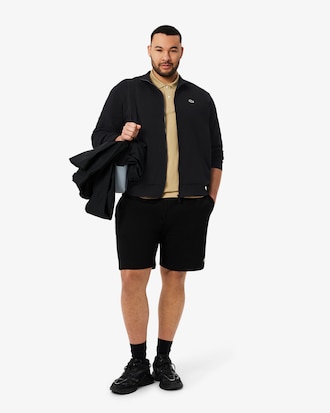 Zip-Up High Neck Fleece Sweatshirt