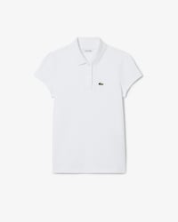 Scalloped Collar Piqué Polo Shirt