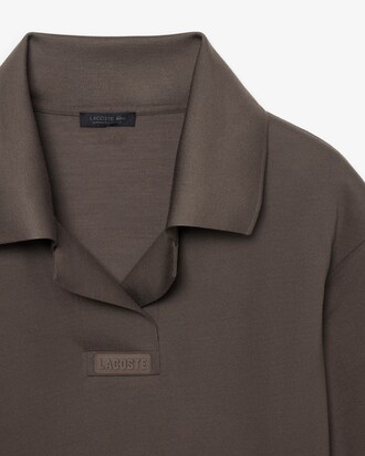 Runway Silk Piqu&eacute; Polo Collar Dress