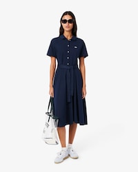 Flared Piqué Polo Dress