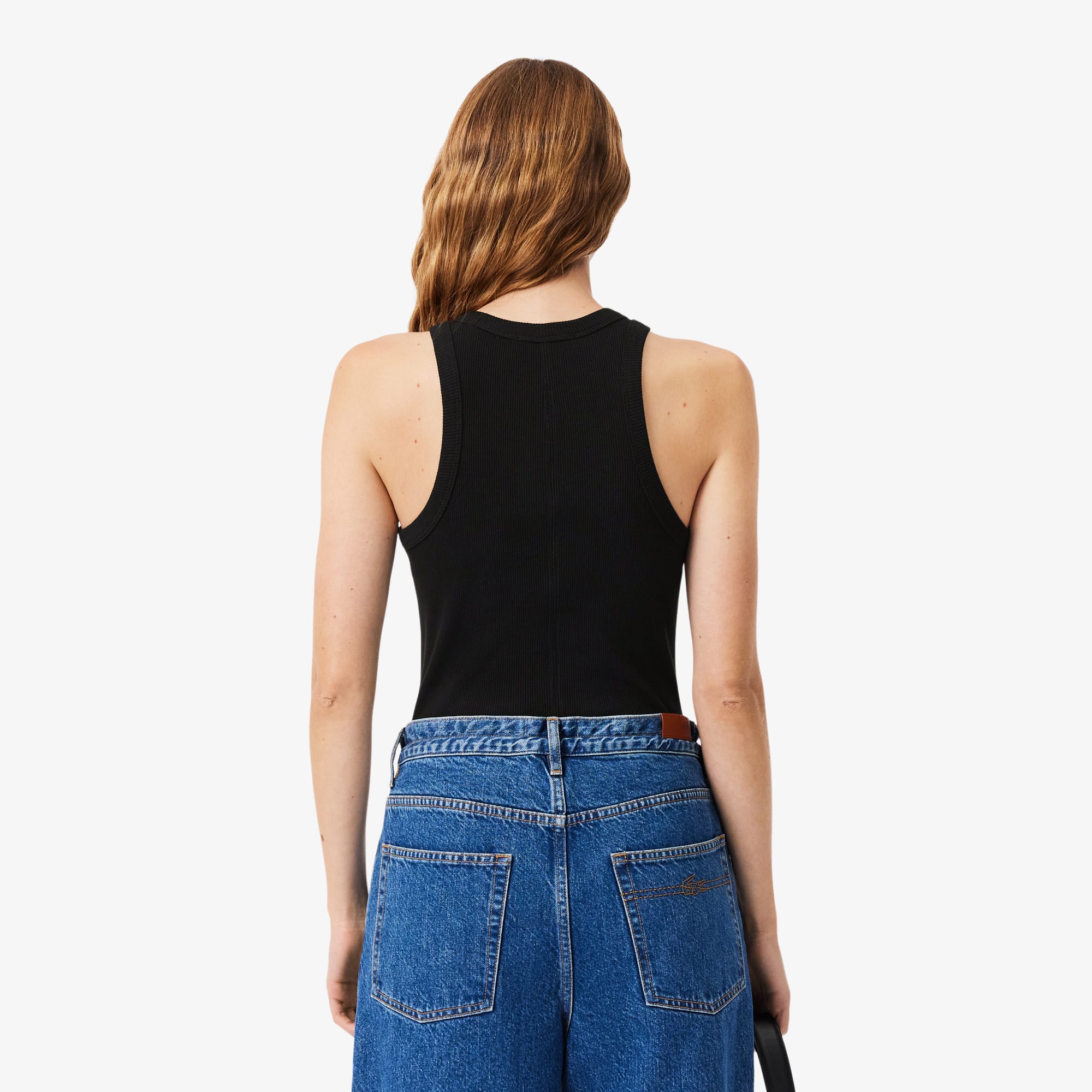 Slim Fit Ribbed Cotton Tank Top - Women's T-Shirts - New In 2025