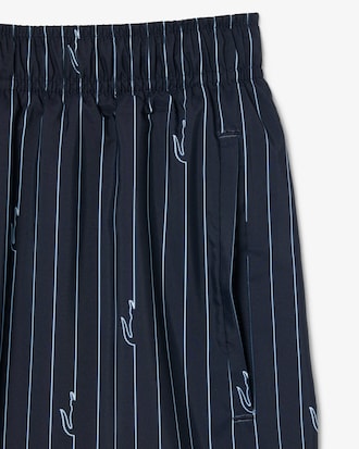 Mid Length Crocodile Print Swim Trunks