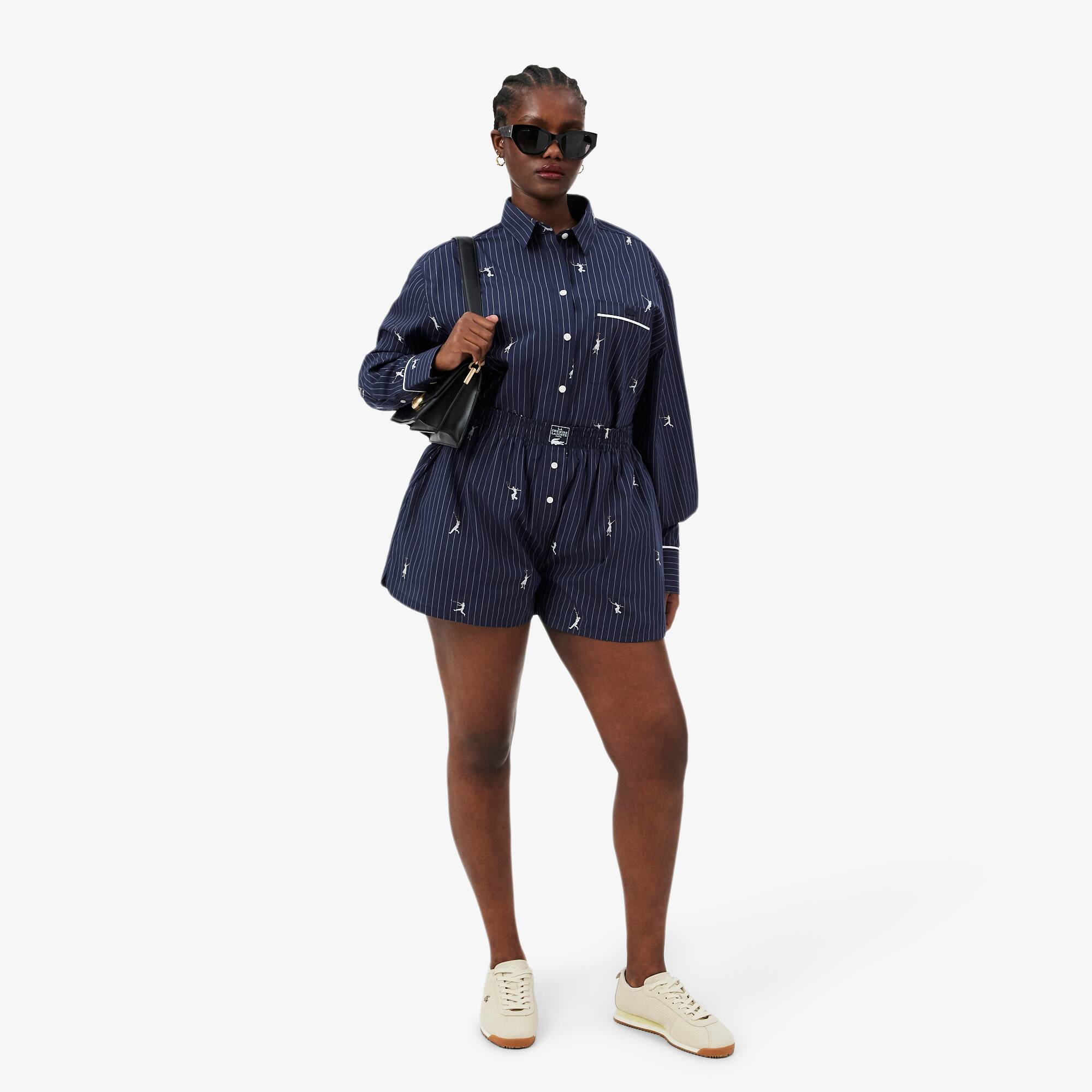 Oversized Shirt with Jacquard Motifs - Women's Shirts & Tops - New