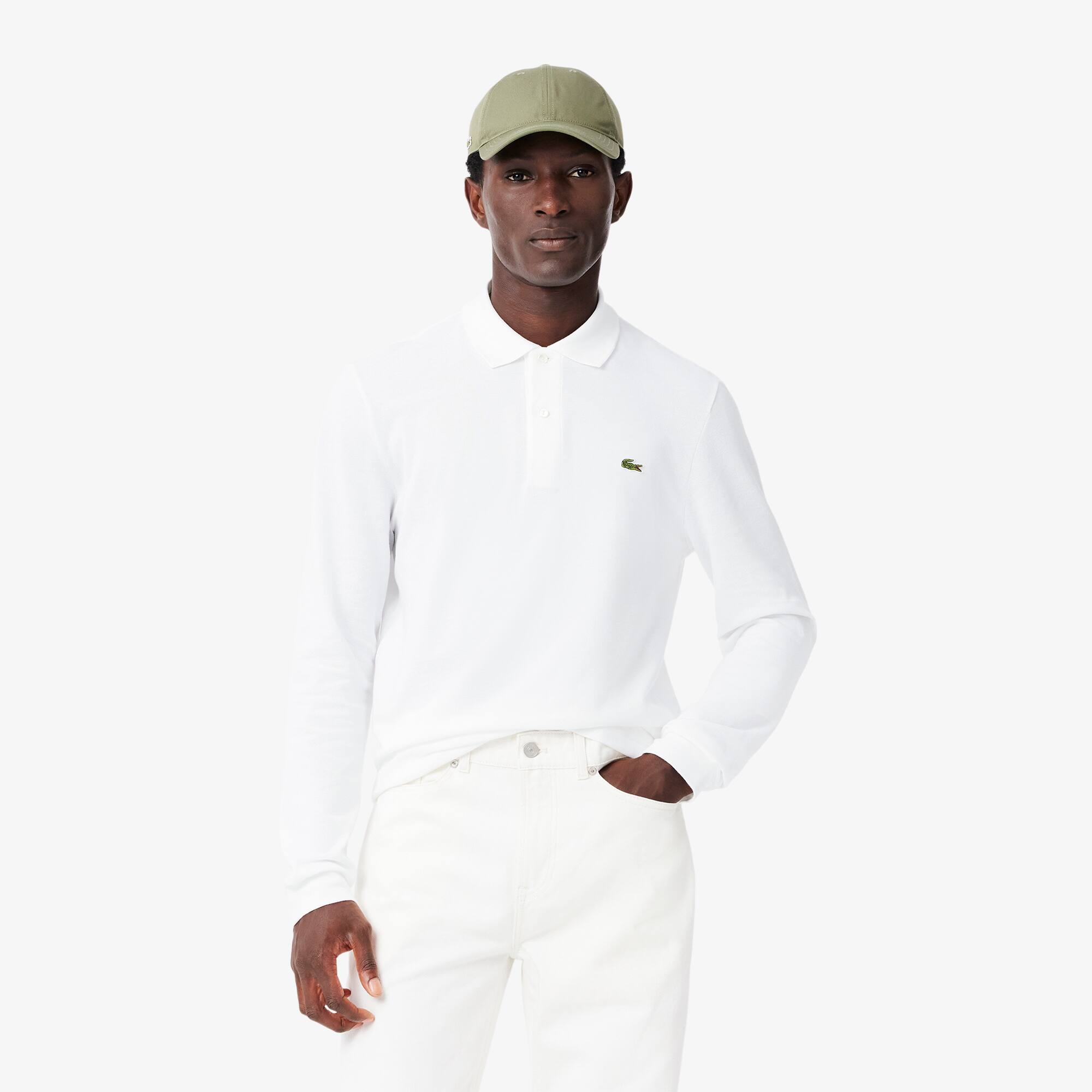 gray lacoste polo
