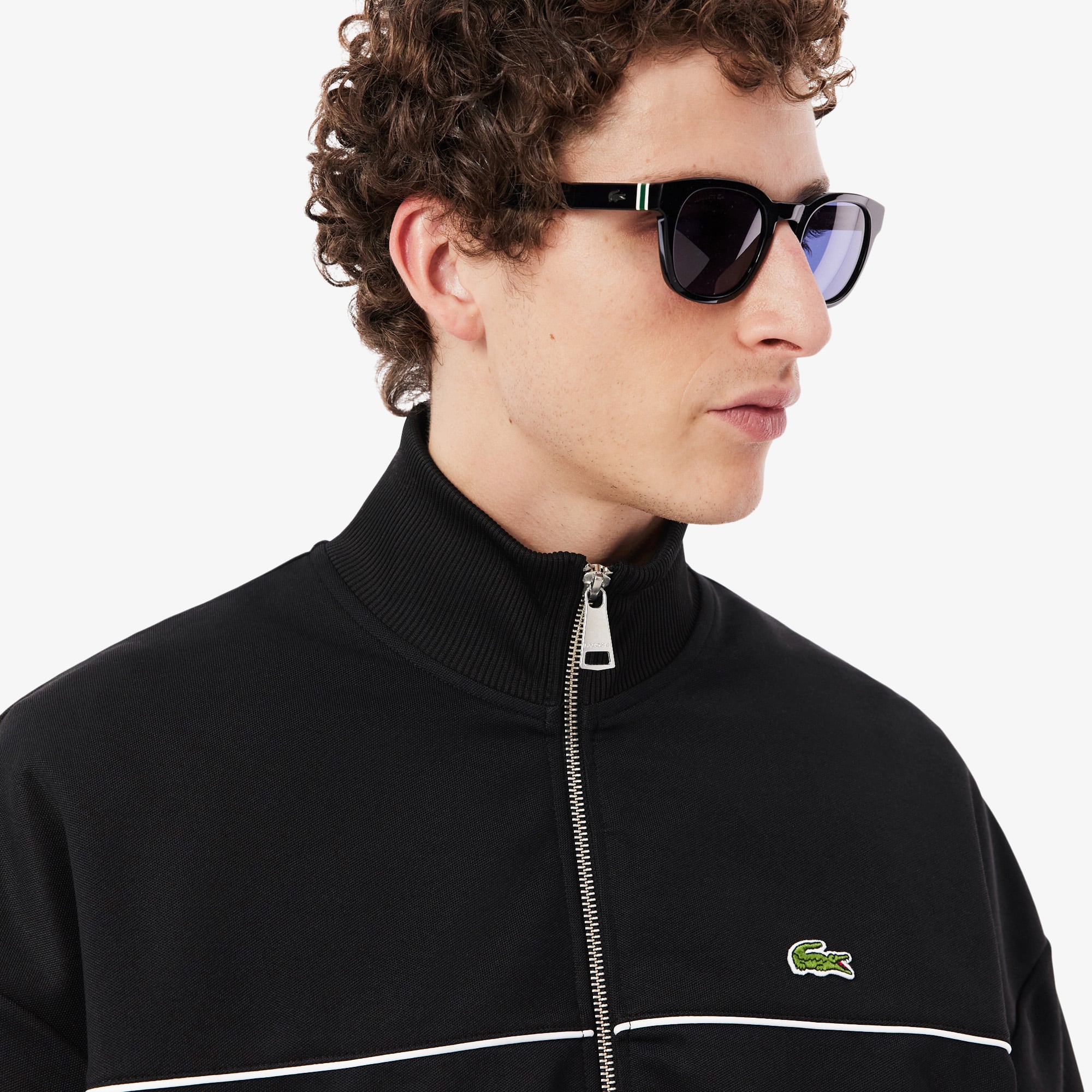 Trim Accent Zipped Sweatshirt - Men's Sweatshirts - New In 2026