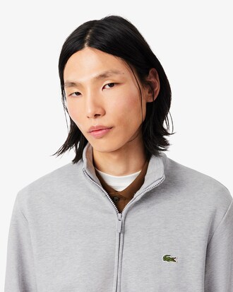 Zipped Cotton Fleece Sweatshirt