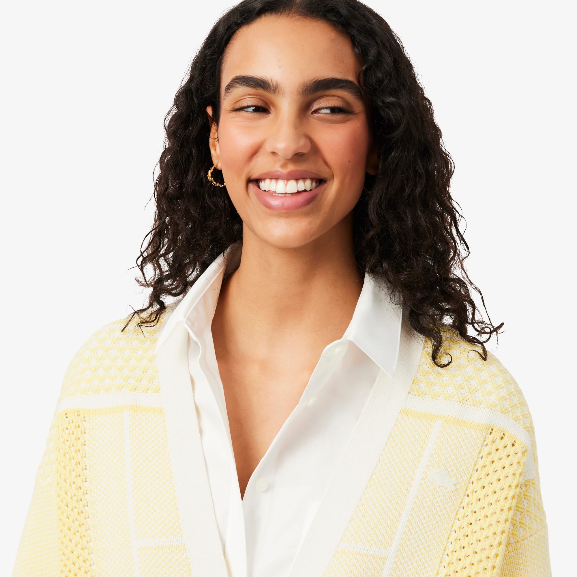 Tennis Court Jacquard Long Cardigan - Women's Knitwear - New In