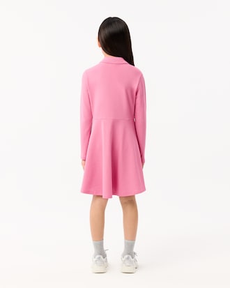 Long Sleeved Stretch Piqué Polo Dress