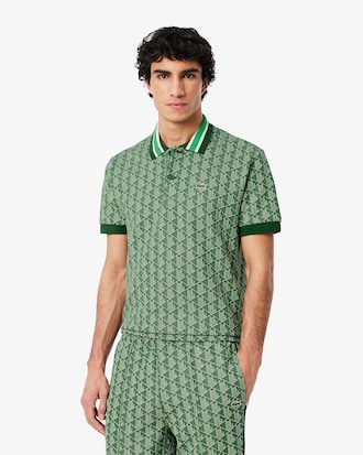 Classic Fit Monogram Jacquard Polo Shirt