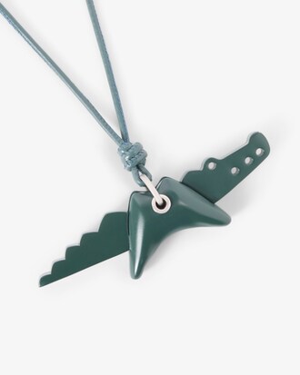 Runway Crocodile Pendant Necklace