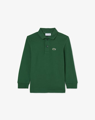 Long Sleeved Petit Piqu&eacute; Polo Shirt