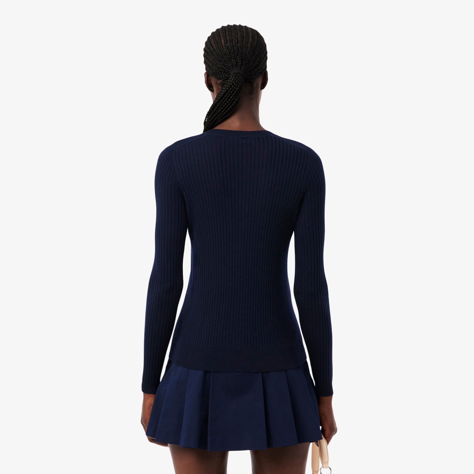 Rib Knit Merino Wool Cardigan - Women's Knitwear - New In 2026