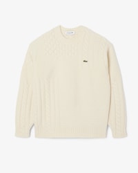 Relaxed Fit Patchwork Effect Wool Sweater