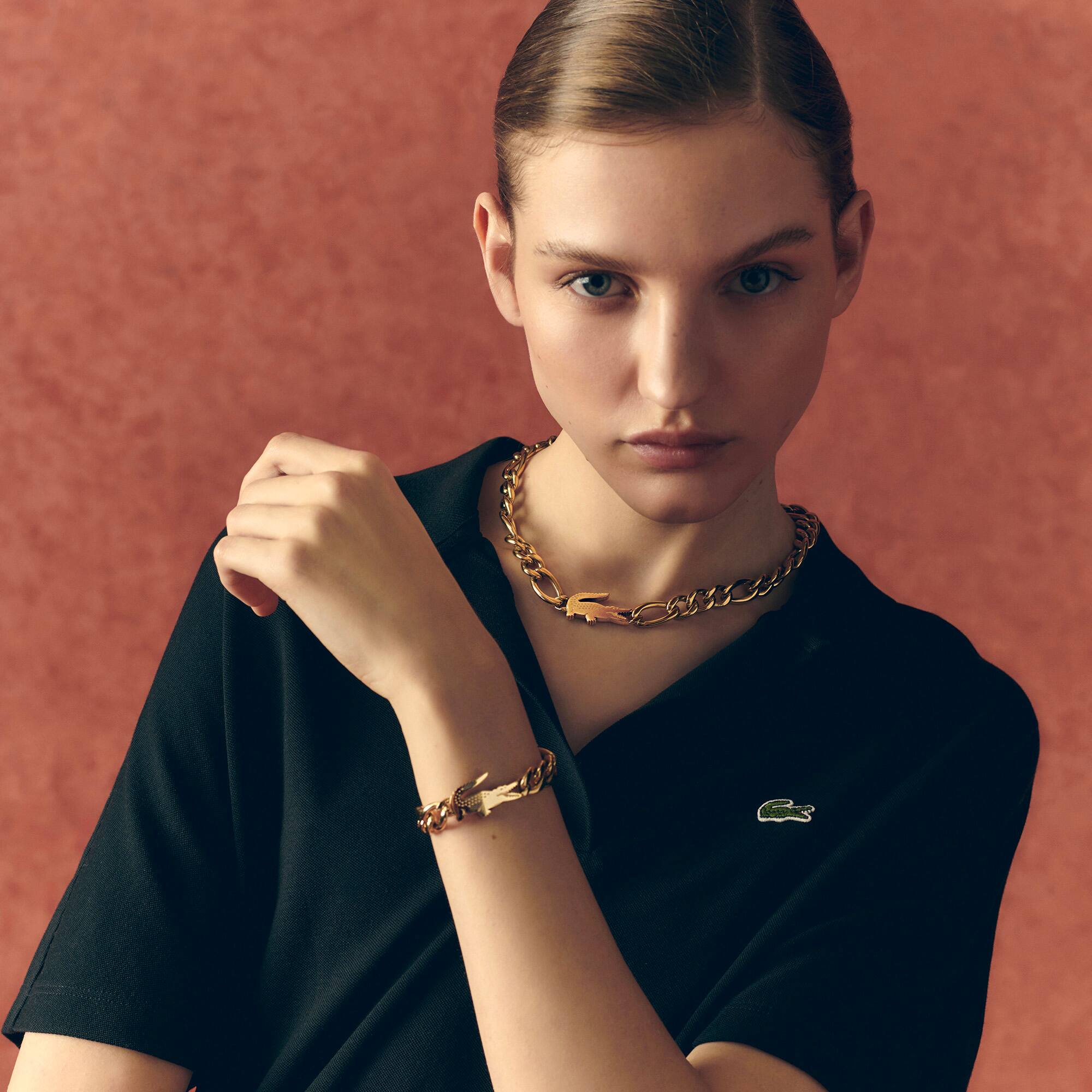LACOSTE ネックレス 2040145 CROCODILE ACCESORY Lacoste Gold Tone Crocodile Necklace - Macy's