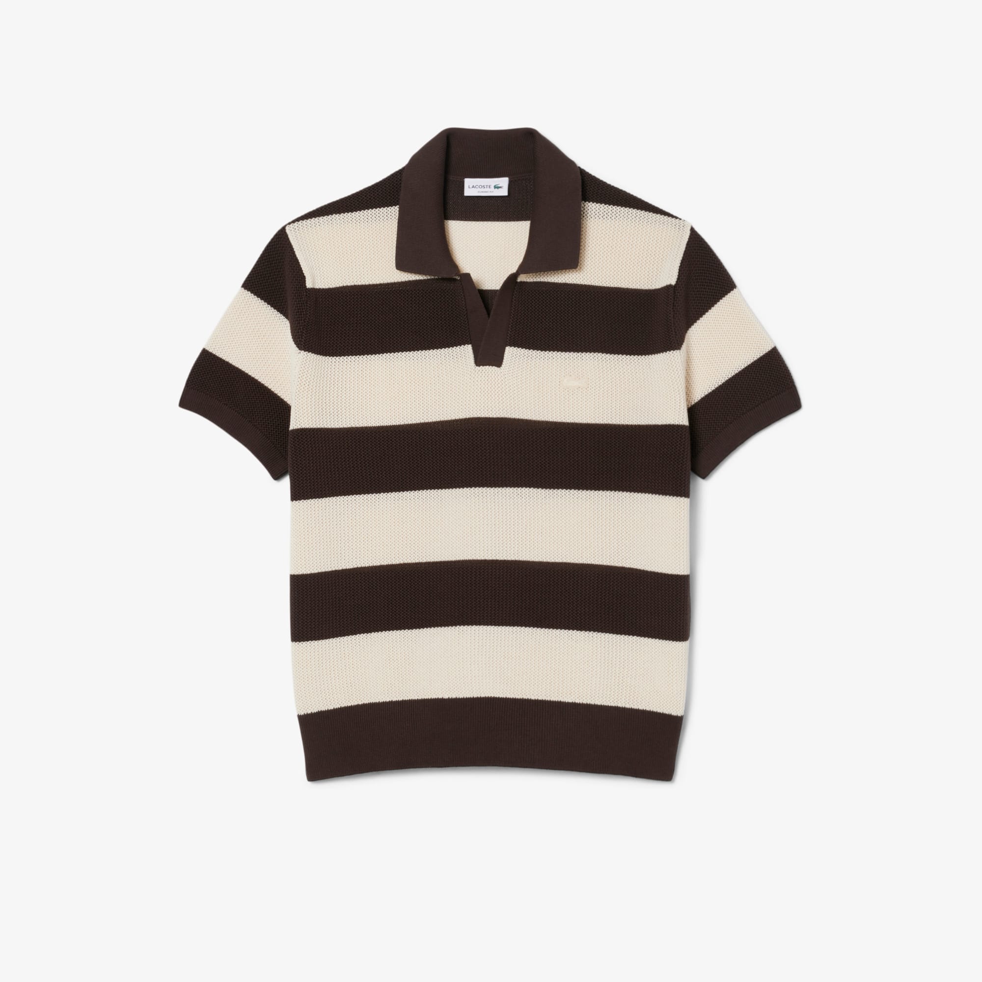 トップス a.presse L/S Striped Polo Shirts Short Sleeved Striped Polo Collar Sweater - Men's Knitwear - New