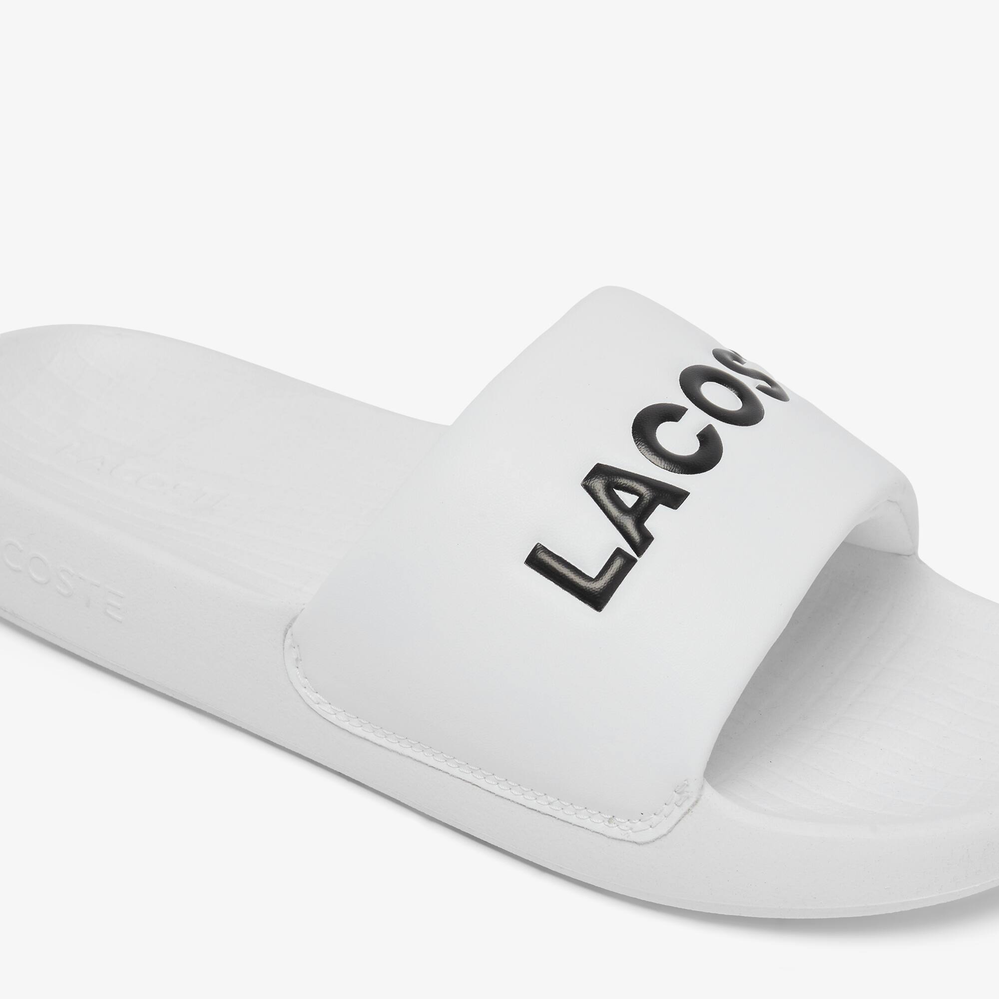 ★LACOSTE★ Men's Serve Slides White RZ9022M55G147 Mens Lacoste Serve Slide Sandals In White | Soletrader