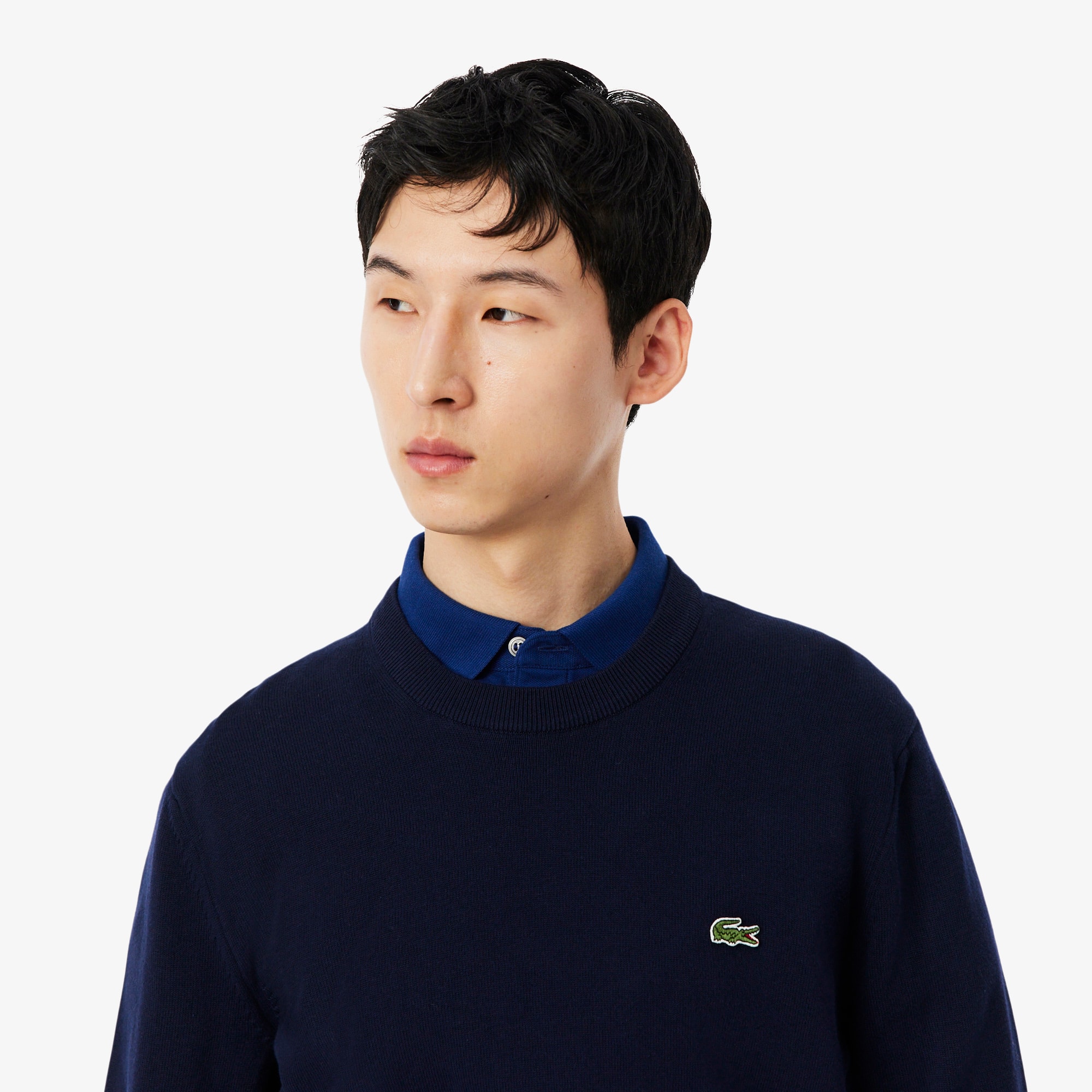 Monochrome Crew Neck Cotton Sweater - Men's Knitwear - New In 2026
