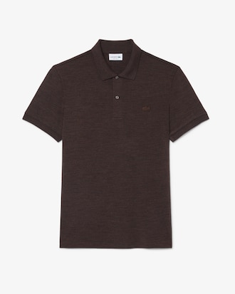 Regular Fit Wool Blend Jersey Polo Shirt