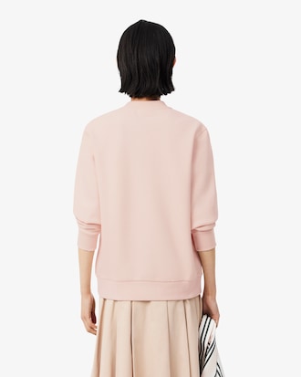 Relaxed Fit Piqu&eacute; Crew Neck Sweatshirt