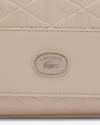 Monogram Leather Flap Close Satchel