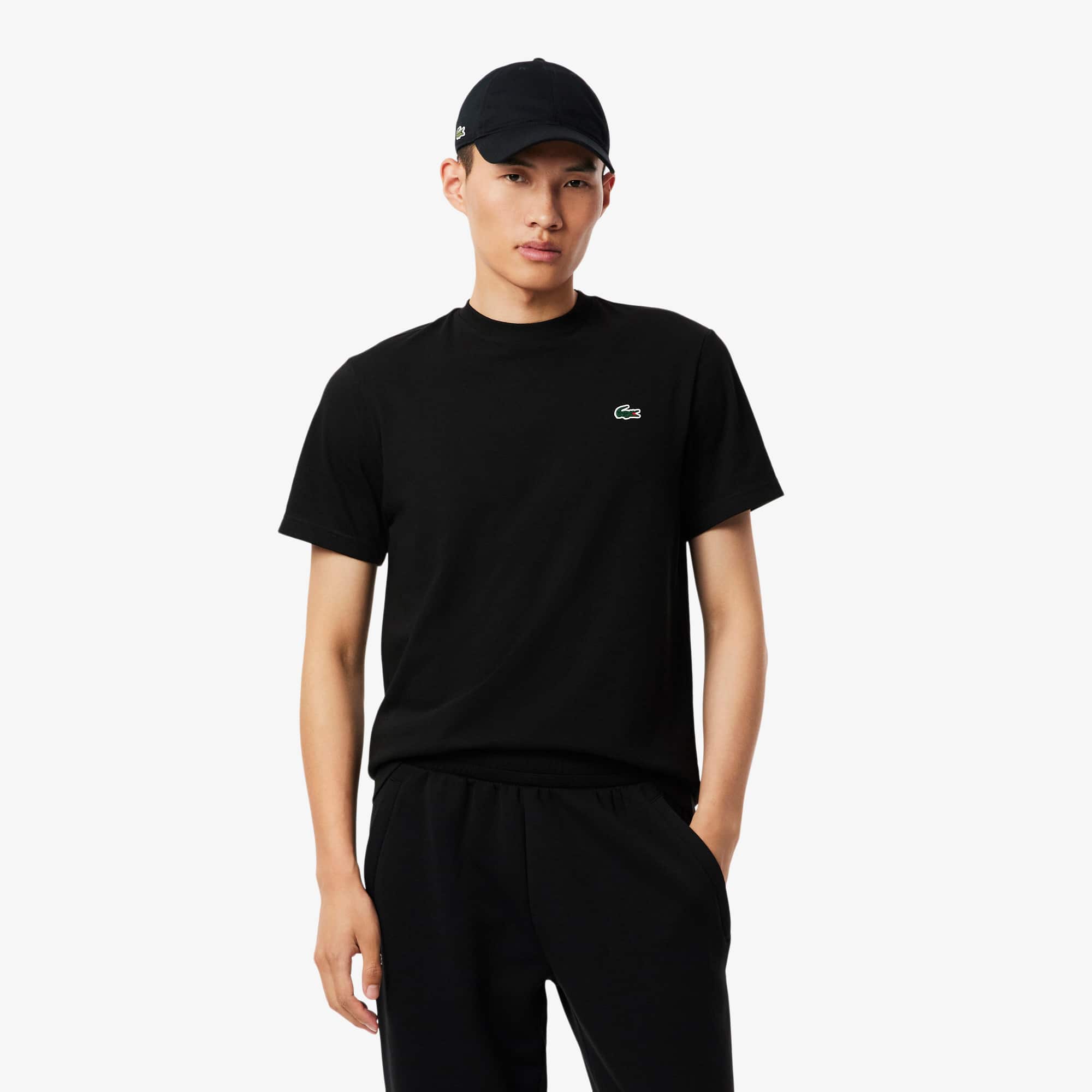 LACOSTE 黒 Tシャツ 新品 LACOSTE atmos limited T-Shirts BLACK（ラコステ アトモス
