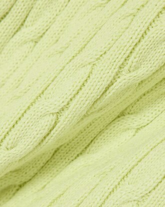 Striped Cable Knit Polo Collar Sweater