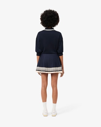 Short Pleated Wrap Skirt