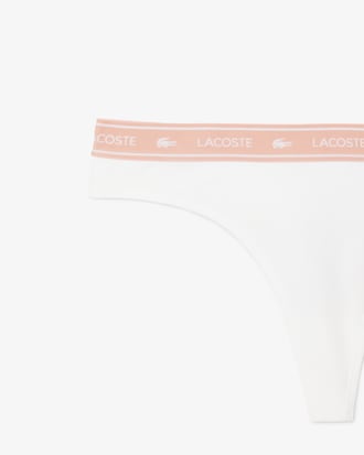 Logo Waist Stretch Cotton String Briefs
