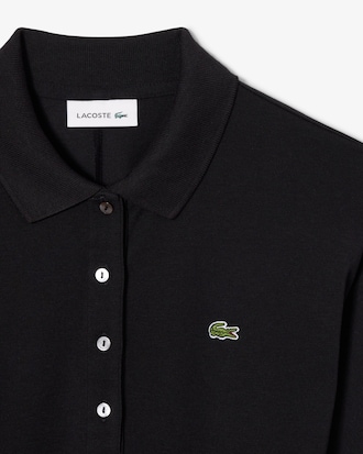 Slim Fit Fluid Piqué Polo Collar Dress