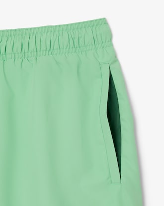 Mid Length Monochrome Swim Trunks