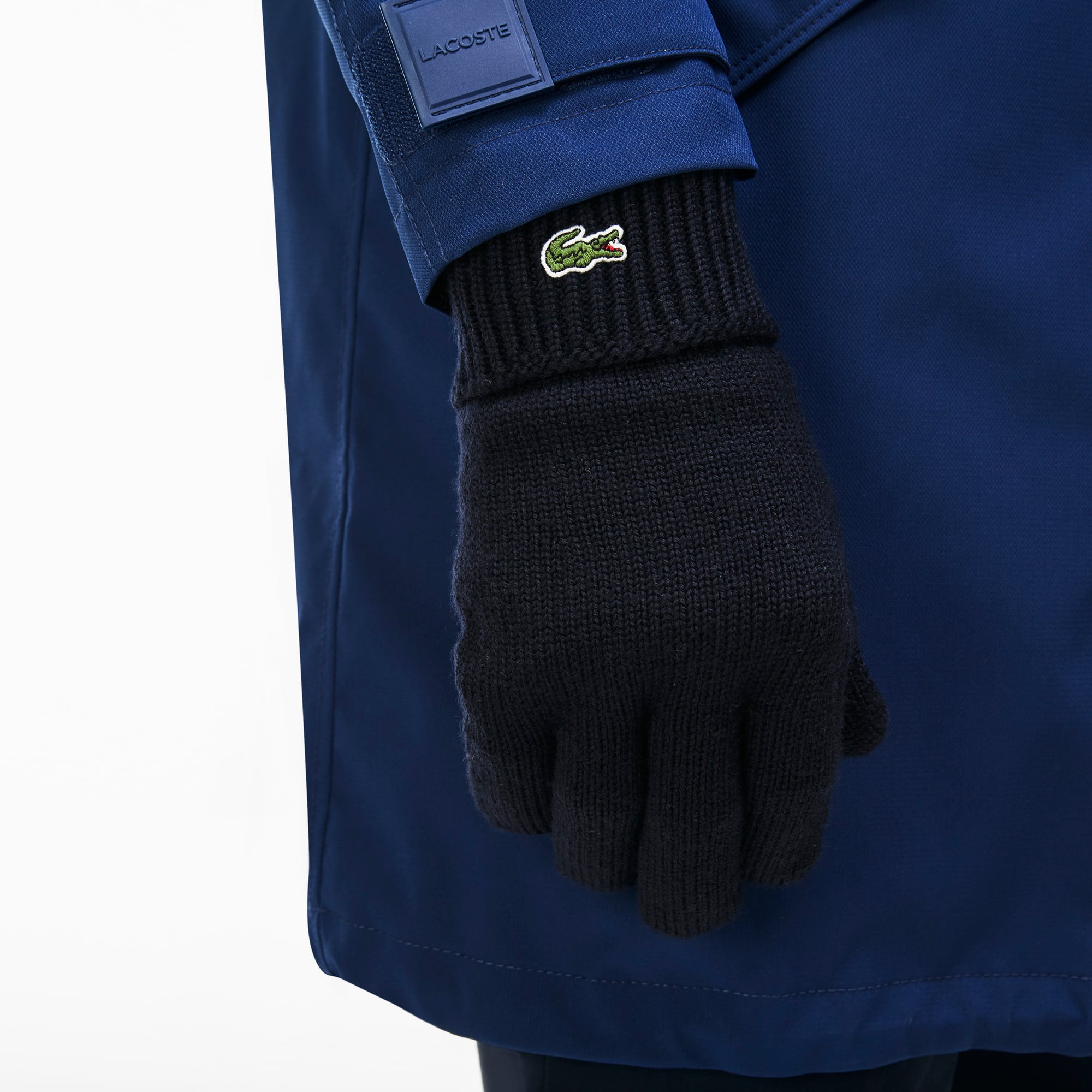 Men's Ribbed Wool Gloves LACOSTE