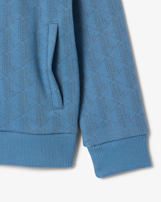 Zipped Monogram Fleece Hoodie