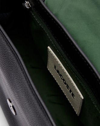 City Court Grain Leather Flap Close Bag