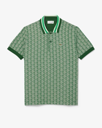 Classic Fit Monogram Jacquard Polo Shirt