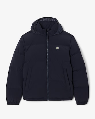 Water-Repellent Hooded Down Jacket