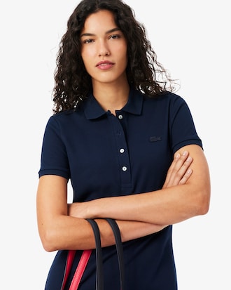 Slim Fit Stretch Piqu&eacute; Polo Dress