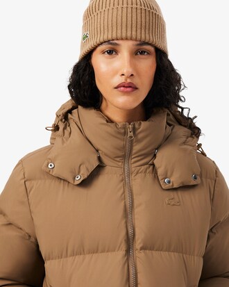 Water-Repellent Hooded Down Jacket