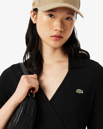 Slim Fit Polo Collar Wrap Dress