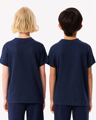 Contrast Stripe Cotton T-shirt