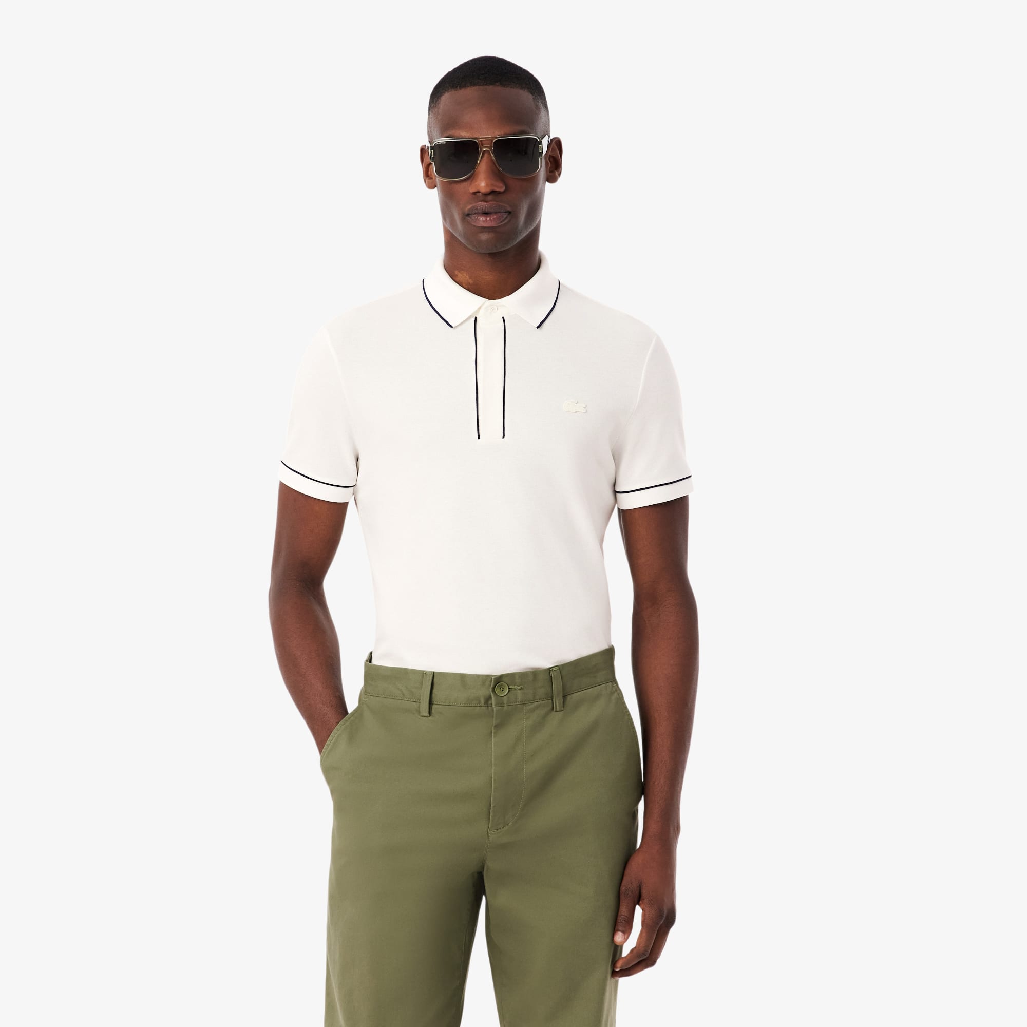 Regular Fit Paris Stretch Piqué Polo Shirt - Men's Short Sleeves