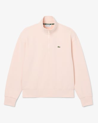 High Neck Zipped Piqu&eacute; Sweatshirt