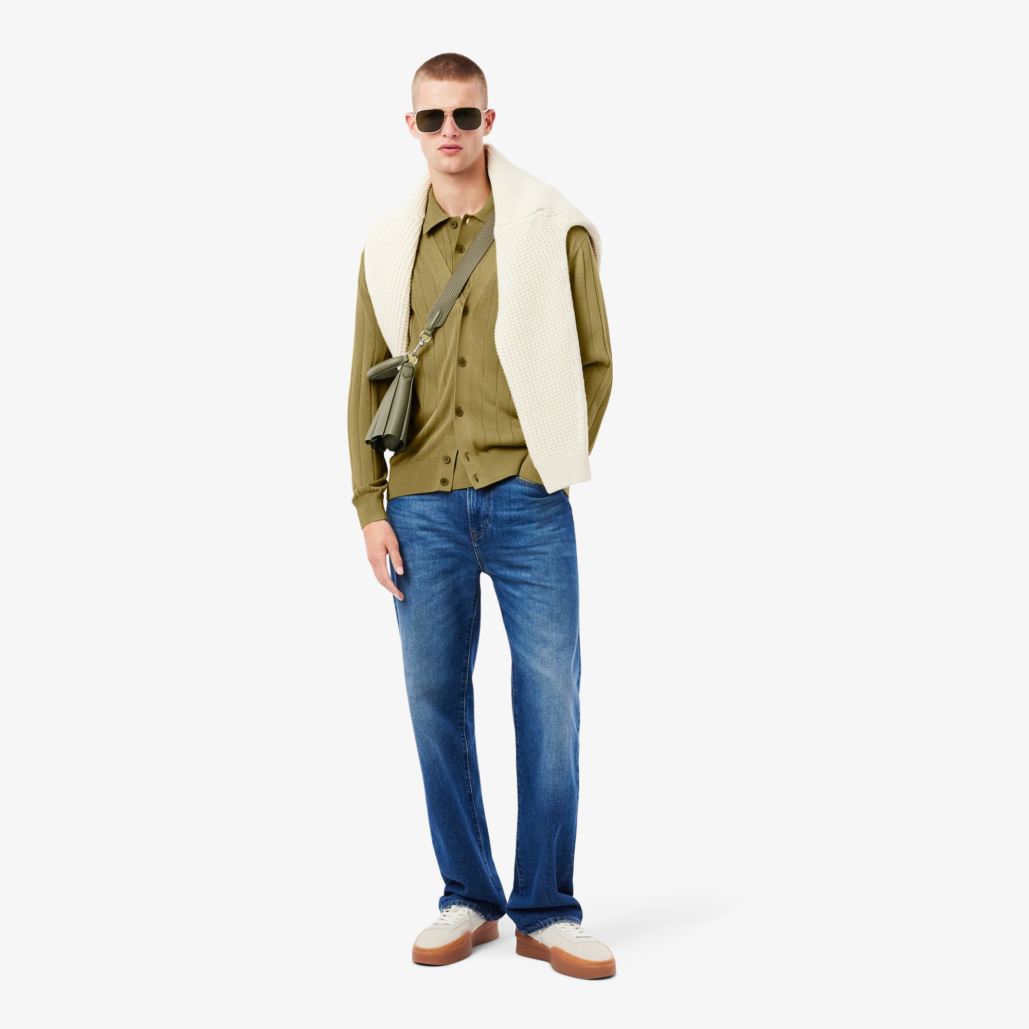 Fluid Rib Knit Cardigan - Men's Knitwear - New In 2026 | Lacoste