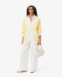 Tennis Court Jacquard Long Cardigan